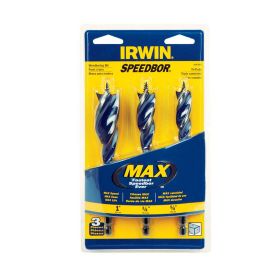 Irwin Speedbor Multi Size in Dia Carbon Steel Wood Boring Bit Quick-Change Hex Shank 3 Pc