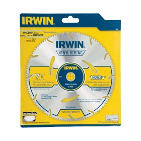 Irwin Marathon 7-1/4 in. Dia. x 5/8 in. Steel Circular Saw Blade 120 teeth 1 pc.