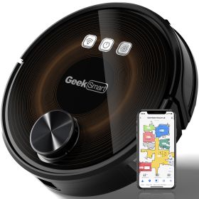 Geek Smart L8 Robot Vacuum Cleaner and Mop, LDS Navigation, Wi-Fi Connected APP, Selective Room Cleaning,MAX 2700 PA Suction, Ideal for Pets and Large