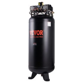 VEVOR 80 Gallon Air Compressor, 6.5HP 15.5SCFM@90 PSI, 2-Stage 145PSI Oil Free Stationary Air Compressor Tank, 86dB Ultra Quiet Compressor for Industr