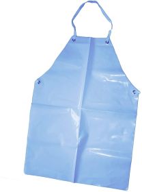 Disposable PVC Aprons. Pack of 12 Blue Vinyl Aprons 35" x 45". Raw Cut Finish PVC Aprons 6 Mil. Unisex Waterproof and Tear Resistant Workwear. Protect