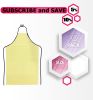 Yellow PE PP Disposable Aprons 36" x 27.5". Pack of 10 Disposable Polypropylene Polyethylene Aprons Universal Aprons for Men and Women. 82 gsm Waterpr