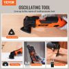 VEVOR Multitool Oscillating Tool Corded 2.5 Amp, Oscillating Saw Tool with LED Light, 6 Variable Speeds, 3.1¬∞ Oscillating Angle, 11000-22000 OPM, 16P