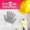 PVC String Knit Work Gloves 9.5 Size Pack of 480 Safety Work Gloves White Color with Black Dots. Coton Gloves for Warehouse Gardening Construction. Gl