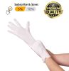 300 Pack Brown Jersey Gloves for Women 9" 1/2 Reusable Washable Glove with Elastic Knit Wrist. Cotton Polyester Gloves 10 Oz Plain Breathable Gloves I