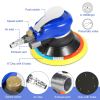 6" Air Random Orbital Sander Pneumatic Palm Sander 10000RPM w/7 Sandpapers