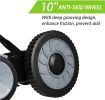 16-Inch Manual Reel Mower Adjustable 5-Blade Push Lawn Mower w/ Catcher (Four Wheeled)