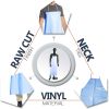 Disposable PVC Aprons. Pack of 12 Blue Vinyl Aprons 35" x 45". Raw Cut Finish PVC Aprons 6 Mil. Unisex Waterproof and Tear Resistant Workwear. Protect