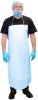 Disposable PVC Aprons. Pack of 12 Blue Vinyl Aprons 35" x 45". Raw Cut Finish PVC Aprons 6 Mil. Unisex Waterproof and Tear Resistant Workwear. Protect