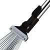 Garden Leaf Rake Adjustable Lightweight 62.6". Telescopic Metal Rake