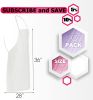 Disposable Microporous Aprons 28 x 36. Pack of 10 Large Liquid-Proof Aprons. Polyethylene Body Aprons 60gm/m2. Unisex MP Aprons. Perfect for Cooking;