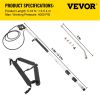 VEVOR Telescoping Pressure Washer Wand; 18ft Length Adjustable Power Washer Extension Wand; 4000PSI 9GPM Power Cleaning Tools w/ Strap Belt; 5 Nozzle