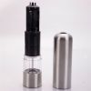 2pcs Stainless Steel Electric Automatic Pepper Mills Salt Grinder