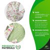 PUREVACY Jersey Cotton Garden Gloves for Women, 9 Inch, Pack of 12 Green Floral Gardening Gloves Medium with PVC Dots, Durable Gardening Gloves for Wo