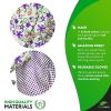 PUREVACY Jersey Cotton Garden Gloves for Women, 9 Inch, Pack of 12 Violet Floral Gardening Gloves Medium with PVC Dots, Durable Gardening Gloves for W