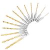 13 Pcs Hex Shank Drill Bit Set Titanium Coated Twist Drill Set High Speed Steel