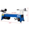 Benchtop Wood Lathe 10" x 18" Wood Lathe Machine 5 Variable Speeds 500/750/1150/1800/3200RPM Mini Wood Turning Lathe for Woodworking 1/2HP Multifuncti