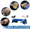 Benchtop Wood Lathe 10" x 18" Wood Lathe Machine 5 Variable Speeds 500/750/1150/1800/3200RPM Mini Wood Turning Lathe for Woodworking 1/2HP Multifuncti