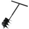 Ground Drill with Handle 9.8" Steel Black