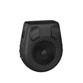 Small Carry-on Waist Hanging Fan, Rechargeable Mini Hanging Neck Fan (Color: Black)