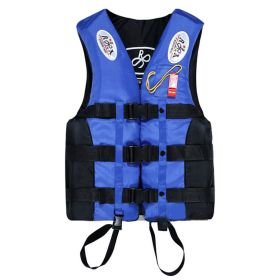 Children Swimming Buoyancy Vest Oxford Cloth Buoyancy Vest Adult Rescue Suit (Option: Blue-M)