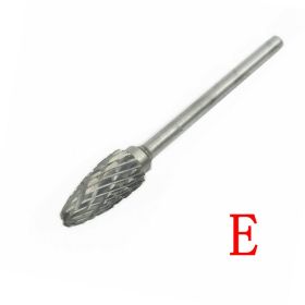 Factory Wholesale Cemented Carbide Rotary File Tungsten Steel Grinding Head Alloy Metal Wood Mold Engraving (Option: E-6x2.35mm)