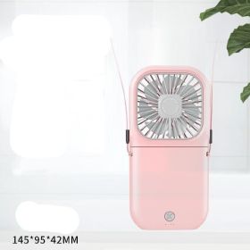 Mini Fan Student Cute Portable Camping (Option: Pink-Power bank electric fan)