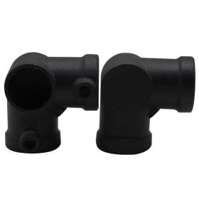 Aluminum Alloy Retro Matte Black Elbow Base Three-way Fastener (Option: Black-E)