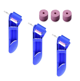 Portable Grinder Grinding Drill Bit Tool Grinding Twist Drill (Option: Blue-3PIECES 3STONES)