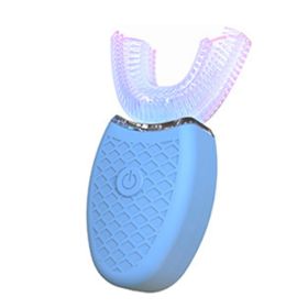 Electric Children's Toothbrush U-shaped Toothbrush Is Suitable For Children And Adults Ipx8 Waterproof (Option: Blue-USB)