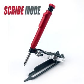 Graffiti Measurement With Deep Hole DIY Woodworking Graffiti Line Measurement Writing Tool Multifunctional Woodworking Graffiti Tool (Color: Red)