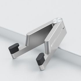 Mobile Phone Bracket Desktop V-shaped All-aluminum (Color: Silver)