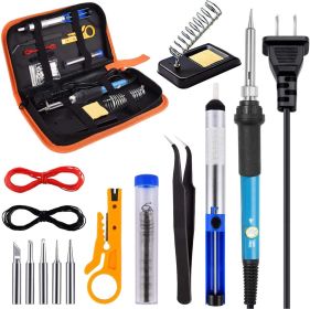 Thermostat Electric Soldering Iron Set (Option: Blue-EU)