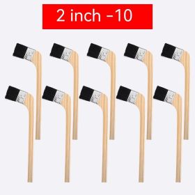 Long Handle Black Hair Wooden Handle Brush (Option: 2 Inch Ten)