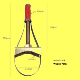 Car Oil Filter Steel Belt Wrench (Option: Large Size)