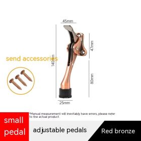 Invisible Collision Avoided Door Pedal Stopper (Option: Small Red Bronze)