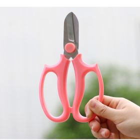 Stainless Steel Floral Shears Garden Scissor (Color: Pink)