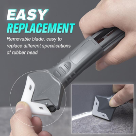 5PCS 3 In1 Glass Glue Angle Scraper Caulking Tool Shovel Binder Multifunctional Rubber Shovel Silicone Remover Angle Seam Shovel (Color: Black Metal)