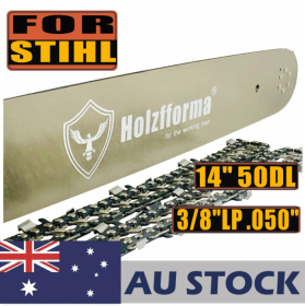 Holzfforma¬Æ 14inch Guide Bar &Saw Chain Combo 3/8LP .050 50DL Compatible With Stihl MS170 MS180 MS181 MS190 MS191T MS192T MS200 MS200T MS210 MS211 MS (size: 14inch)