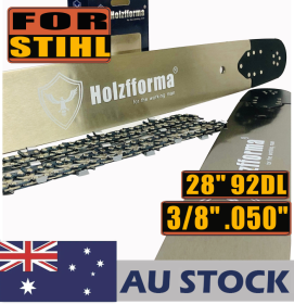 FARMERTEC Holzfforma¬Æ 28inch 3/8 .050 92DL Bar & Full Chisel Saw Chain Combo Compatible With Stihl Chainsaw MS360 MS361 MS362 MS380 MS390 MS440 MS441 (size: 28inch)