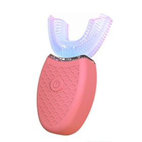 Electric Children's Toothbrush U-shaped Toothbrush Is Suitable For Children And Adults Ipx8 Waterproof (Option: Pink-USB)