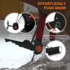 Adjustable Handle Outdoor Blade Rolling Snow Pusher Shovel With Wheels