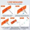 VEVOR Snow Roof Rake, Blade Snow Removal Tool, Aluminium Roof Shovel, Roll Wheels for Roof Protection, Anti-Slip Handle Grip, Easy to Setup & Use for