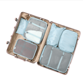 Storage Bag Luggage Shoe Drawer Pocket Travel Organizer (Option: Sixpiece Korean blue)