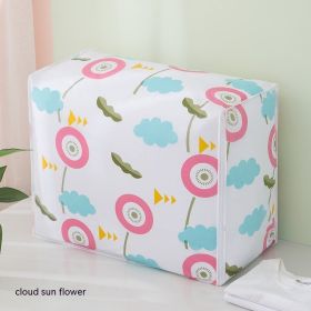 Home Clothes Organizer Dust-proof Seasonal Quilt Buggy Bag (Option: Clouds SUNFLOWER-Small)