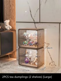 Acrylic Clear Glass Household Building Block Shelf (Option: 2style)