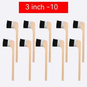 Long Handle Black Hair Wooden Handle Brush (Option: 3 Inch Ten)