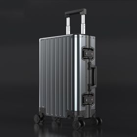 Fashion All-aluminum Magnesium Alloy Luggage (Option: Gun color-20inches)