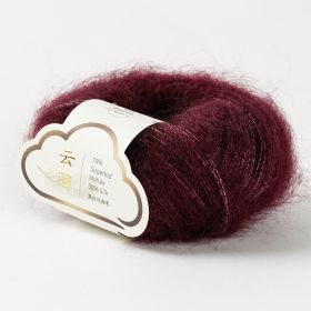 Mohair New Young Wool Silk Wool Hairline Rule (Option: 110 Wine Red)